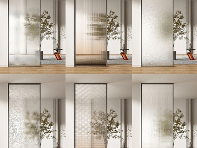 Modern partition glass screen model