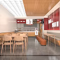 Nutritious Chinese Fast Food Restaurant Featuring Super Beef Offal Soup And Dining Tables Chairs