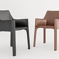 Modern Dining Chair Leather Dining Chair Single Chair 3d model