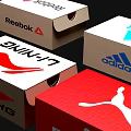 Sports Brand Daily Necessities Boxes With Nike Reebok Lining Puma Adidas Logos