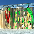 Outdoor Commercial Climbing Wall Equipment With Glass Roof And Colorful Holds