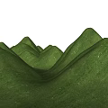 Micro Terrain Landscape With Green Rolling Hills And Lush Grass