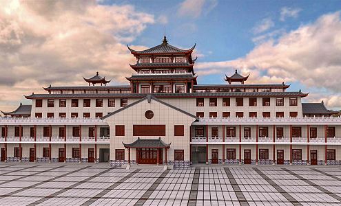 Chinese ancient building 3d model