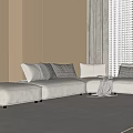 Modern Multiplayer Sofa Corner Sofa 3d model