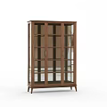Wooden Wine Cabinet With Glass Doors For Display And Storage In Home