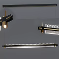 Elegant Modern Chandelier With Lace Pattern Metal Frame Strip Design And Warm Lighting