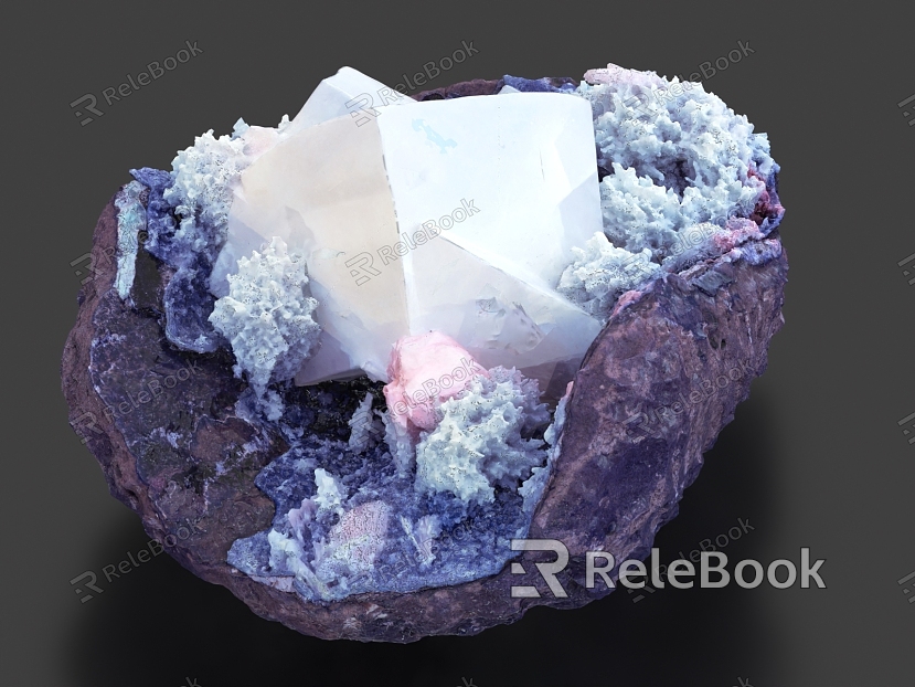 calcite ore gem stone stone spar crystal crystal quartz stone model