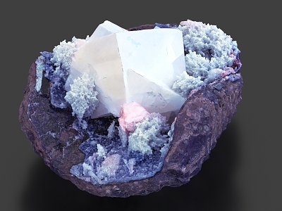 calcite ore gem stone spar crystal quartz stone model