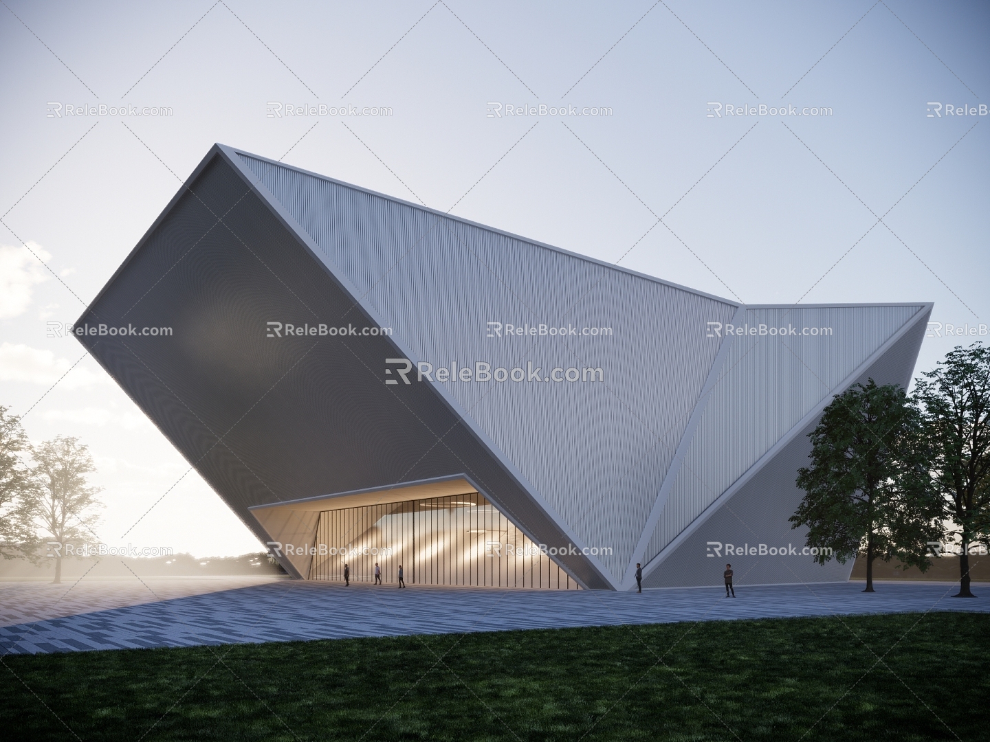 Modern Exhibition Hall Architecture Exhibition Hall Gymnasium Exhibition Center Library Cultural Center 3d model