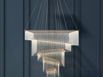 Modern crystal chandelier 3d model