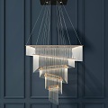 Modern crystal chandelier 3d model