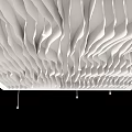 Special-shaped ceiling corrugated wave ceiling random curling paper yoga room ceiling dance room ceiling method 3d model