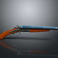 Antique Pistol Weapon with Wooden Grip and Metal Barrel Classic Design
