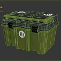 Green Military Weapon Storage Case With Secure Lid And Tactical Design 3d model