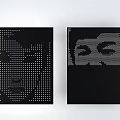 Modern Black Square Room Divider With Dot Pattern Face Design Decorative
