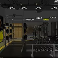 Fitness Gym With Modern Interior Workout Equipment And Do It Motivation Slogan