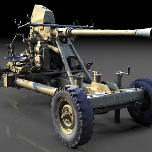 anti-aircraft gun weapon 3d model