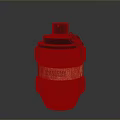 Black Spicebomb Motorbike Themed Unique Spice Container With Orange Label And Creative Design