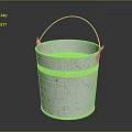 Durable Silver Metal Bucket With Sturdy Handle For Household Daily Use And Storage