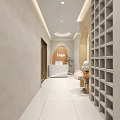Yoga Fitness Studio With Wooden Floor White Mats Aerial Swings City View And Colored Balls