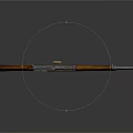 Four Vintage Rifles With Wooden Stocks Different Patterns And Metal Parts Arranged