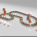 Industrial Equipment Automated Conveyor Belt System With Robotic Arms For Production Line