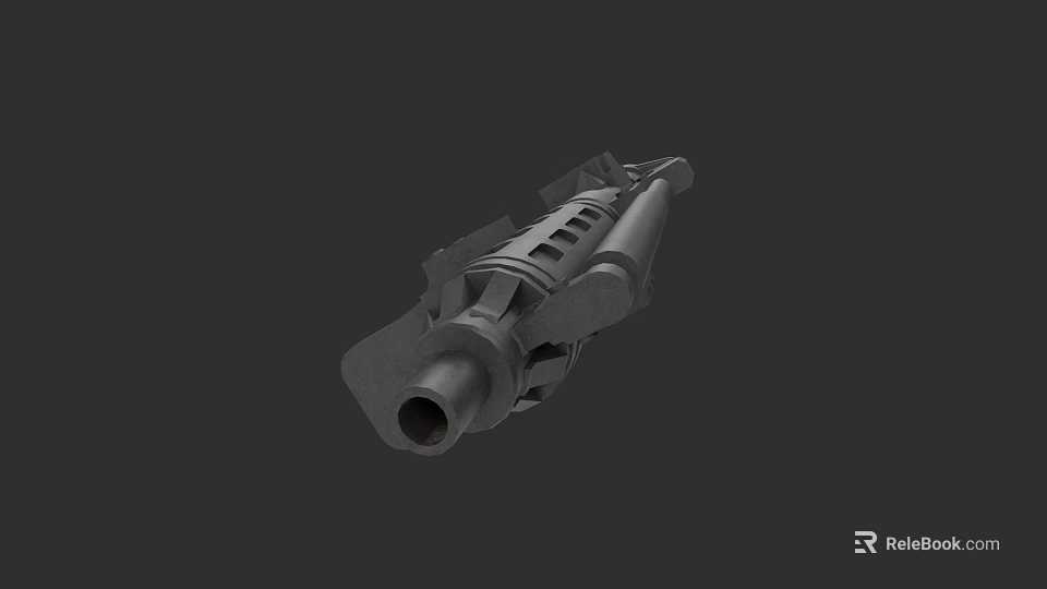 Mechanical Weapon 3D Model With Metal Structure And Detailed Design Features 3d model 