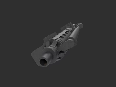 Mechanical Weapon 3D Model With Metal Structure And Detailed Design Features 3d model