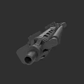 Mechanical Weapon 3D Model With Metal Structure And Detailed Design Features