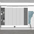 TV background wall 3d model