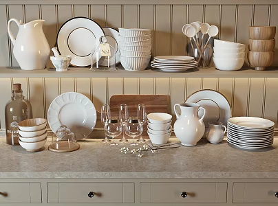 Modern Tableware 3d model