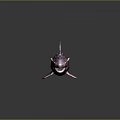 Mythical Red Purple Shark With Lava Like Cracked Texture And Fiery Appearance