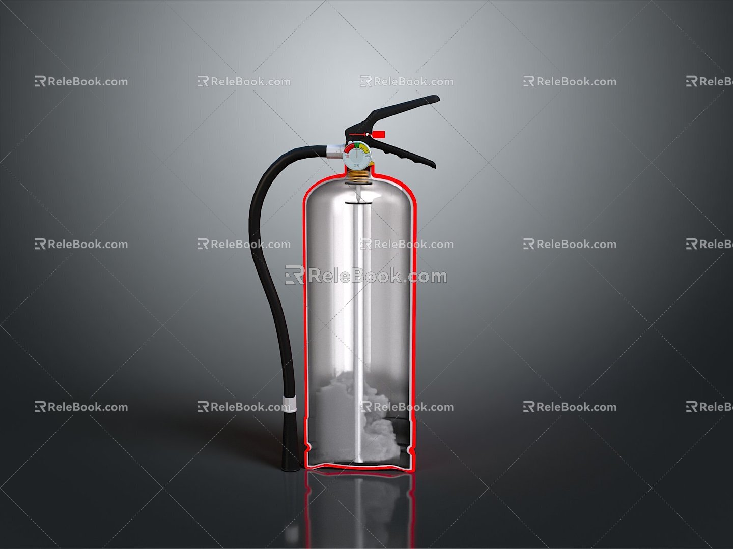 Fire Extinguishing Cylinder Fire Extinguisher Fire Equipment Fire Extinguishing Tool Gas Cylinder Fire Extinguisher Dry Powder Fire Extinguisher 3d model