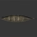 Realistic style canoe canoe hull oar rack rope bow stern wood board structure traditional boat hand carved wood texture