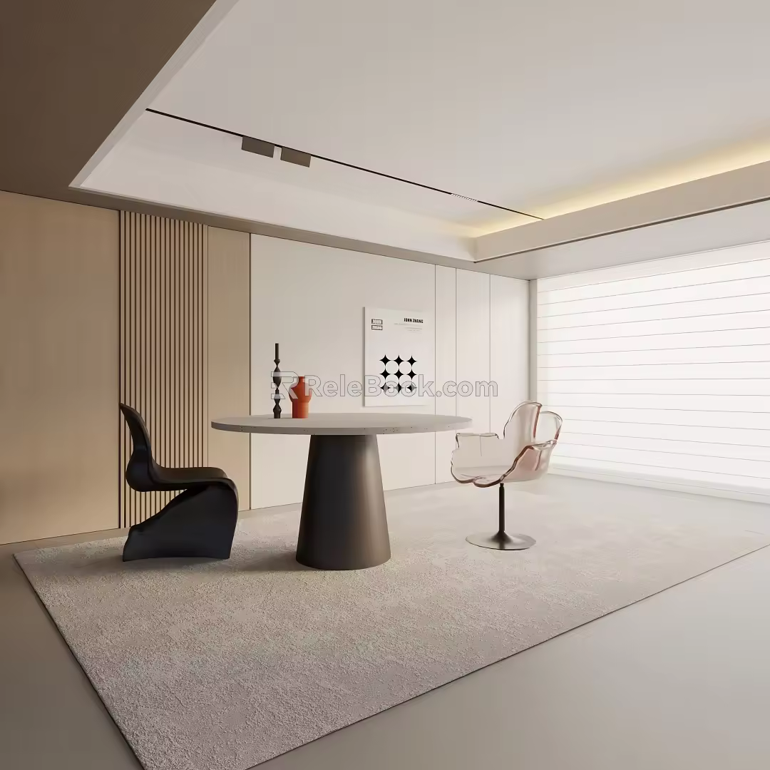 Modern dining table 3d model
