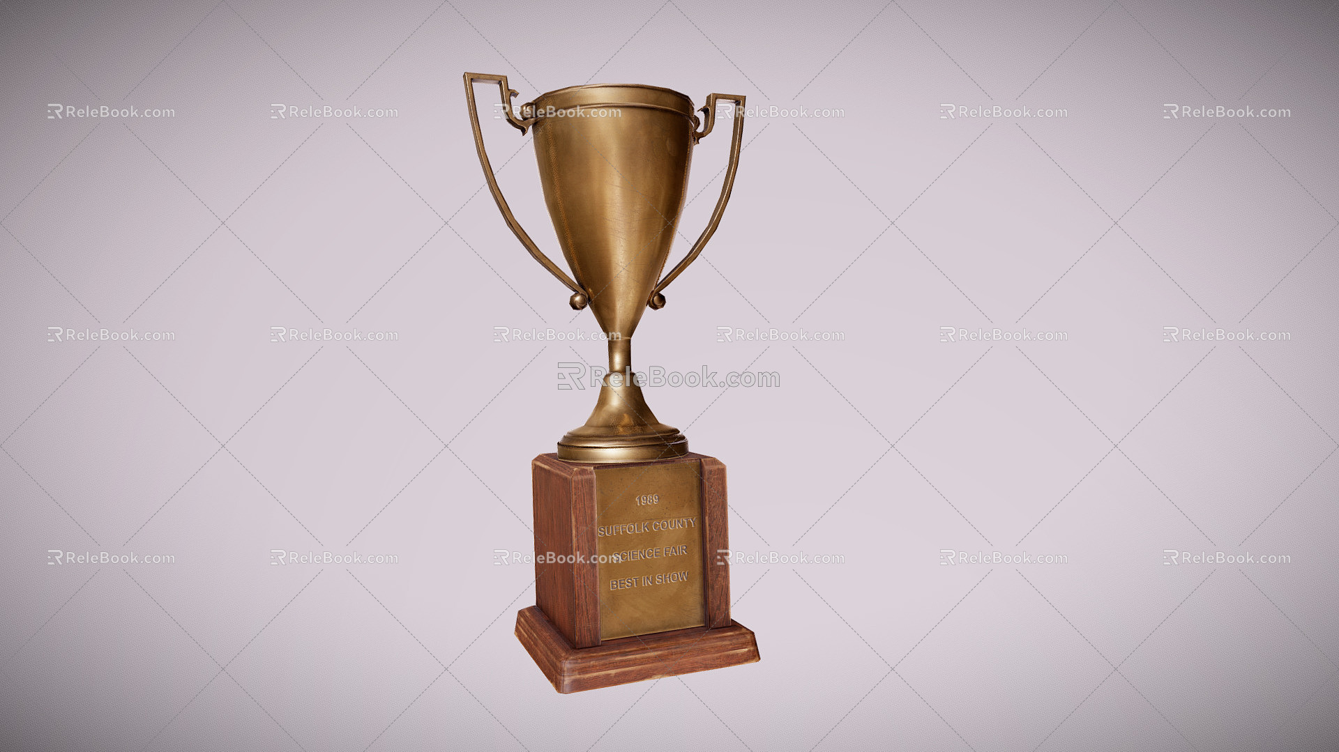 Modern Trophy Podium Cartoon Trophy 3d model