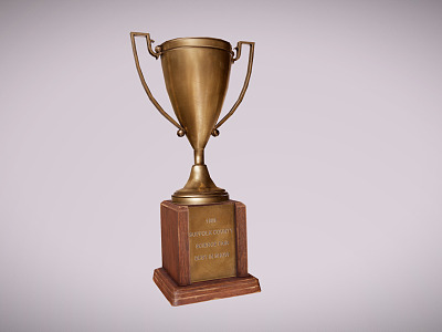 Modern Trophy Podium Cartoon Trophy model