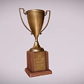 Modern Trophy Podium Cartoon Trophy 3d model