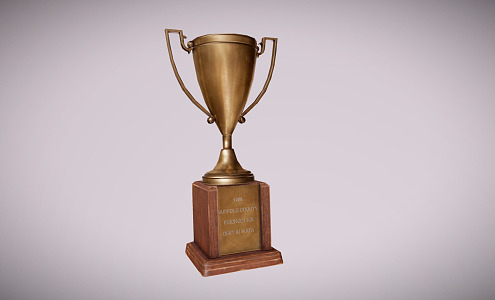 Modern Trophy Podium Cartoon Trophy 3d model