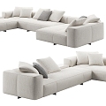 Minotti people sofa sofa pillow corner sofa 3d model