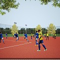 modern football stadium 3d model