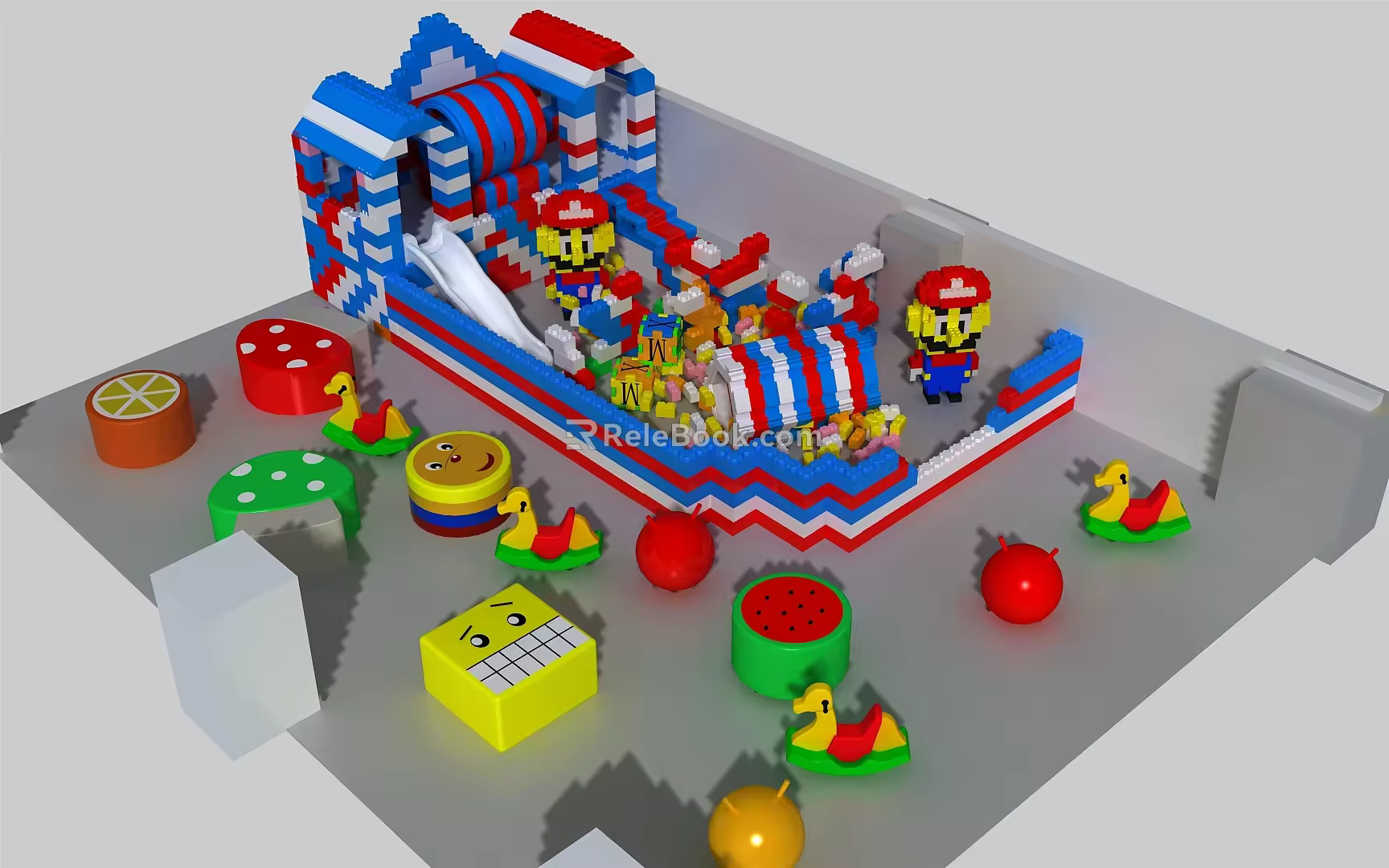 Modern Building Blocks 3d model