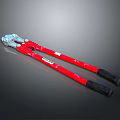 Heavy Duty Red Bolt Cutters With Black Handles For Cutting Metal Rods And Bolts