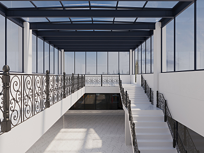 Modern Stairwell Backup 3d model