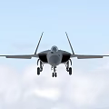 Military Fighter Jets Flying In Formation In Sky 3d model