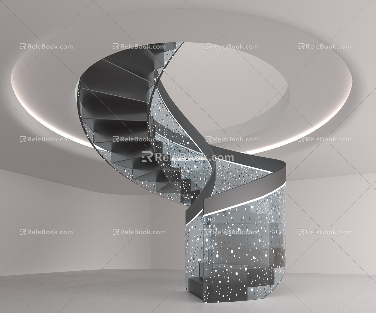 revolving staircase 3d model