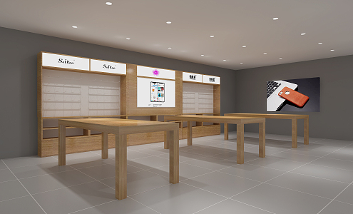 Modern Mobile Phone Shop 3d model