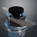 Computer Cooling Fan With Metal Structure Black Top And Silver Body 3d model