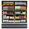 Organized Refrigerator Freezer Interior Stocked With Bottled Beverages Milk And Snacks