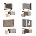 Modern Bathroom Vanity Cabinet Design With Mirror Sink And Storage Space